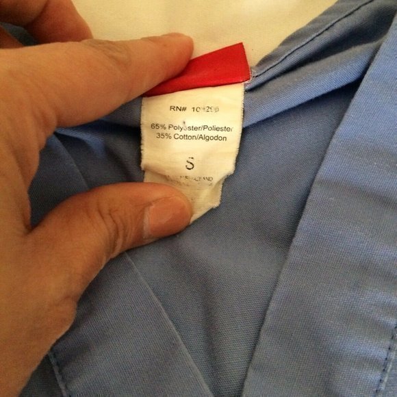 Dickies Scrub Light Blue Size Small Top  Medical Nurse Cotton Health Care Unisex - Picture 5 of 9